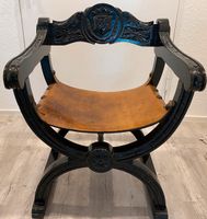 massiver Stuhl...ursprüngliche Farbe braun…... Ledersitz Baden-Württemberg - Heilbronn Vorschau