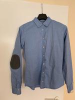 Bluse Marc‘ O Polo hellblau  Patches dunkelgrau Bremen - Oberneuland Vorschau
