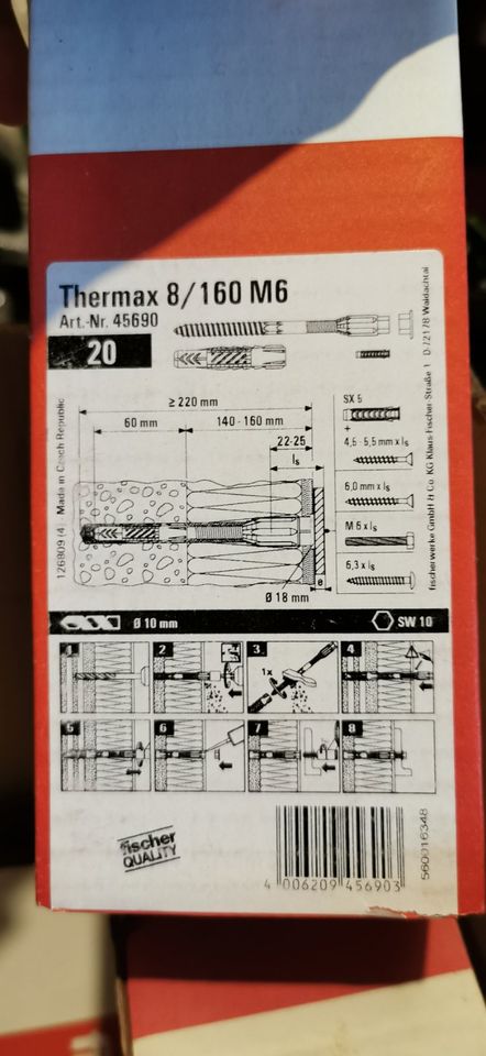 Dübel Fischer Thermax 8x160 in Osterode am Harz