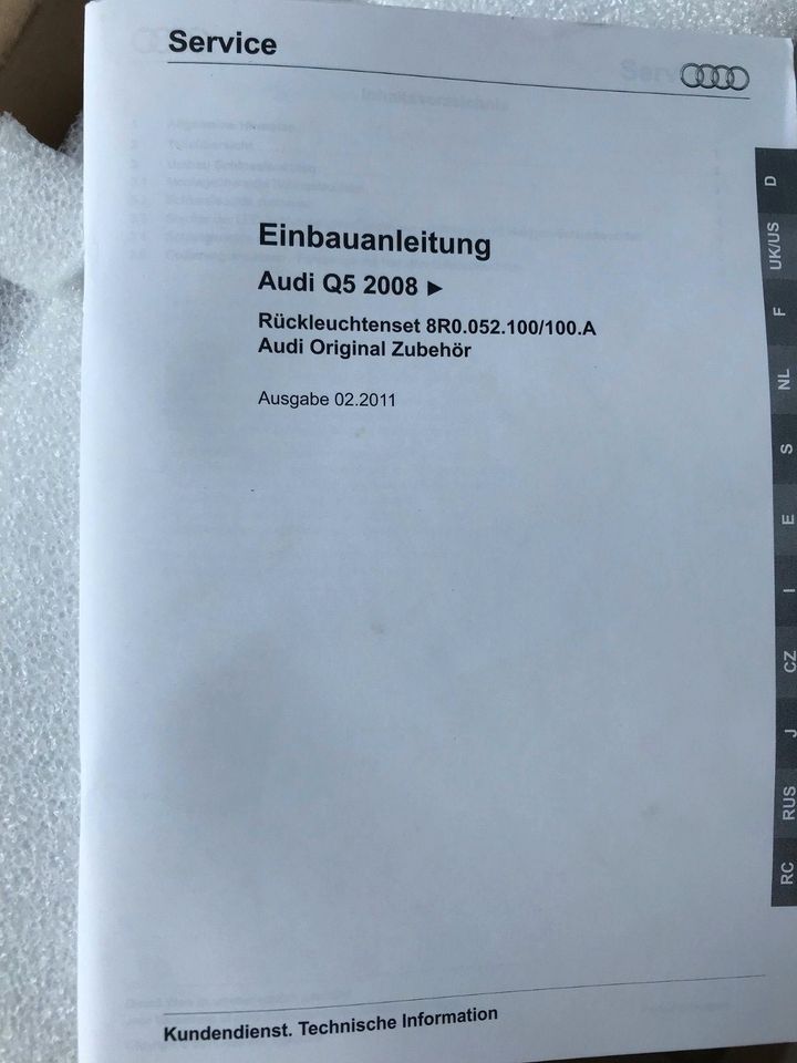 Orig Audi Q5 8R klarglas LED Rückleuchten Heckleuchten 8R0052100 in Bielefeld