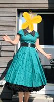 Rockabilly KLEID grün /schwarze Punkte, schw. PETTICOAT, Gr. M Baden-Württemberg - Hagnau am Bodensee Vorschau