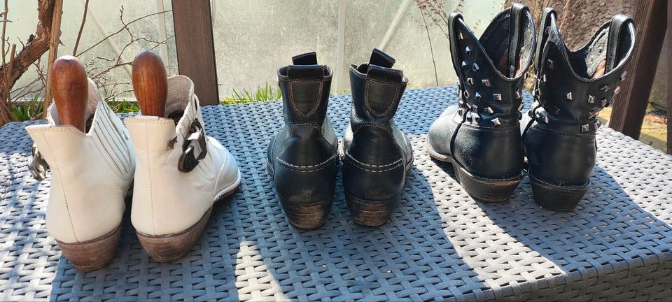 3x Stiefeletten Größe 39/40 Pikolinos, Bronk, Westernstiefel in Dresden