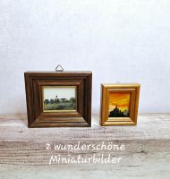 2er Konvolut zauberhafter Miniaturbilder Ort + Burg Hessen - Braunfels Vorschau