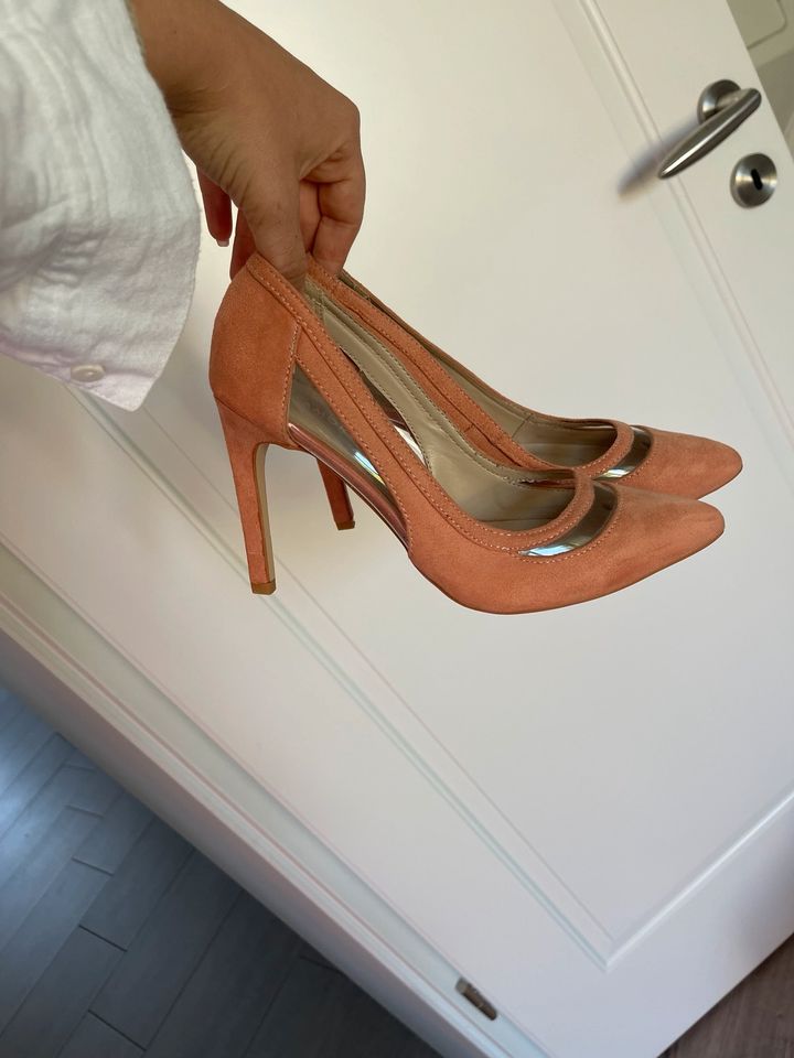 ASOS korall farbene high Heels transparent 37 neu in Harsefeld