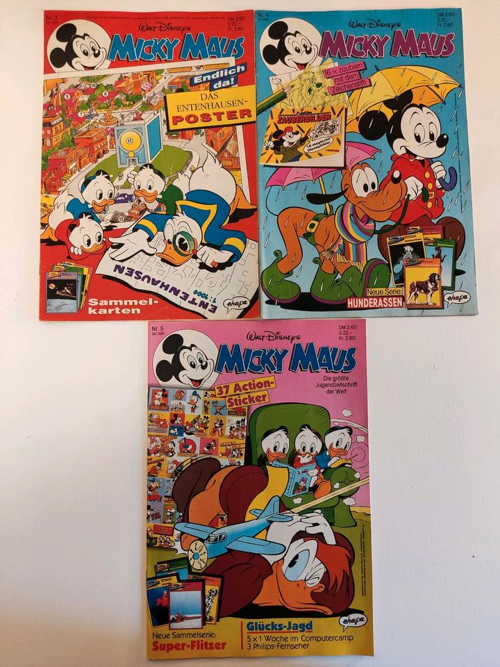 38 Micky Maus Hefte von 1991 (meist gut erhalten, einige Extras) in Hamburg