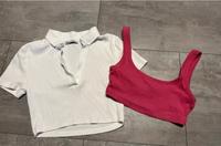 2 x bauchfreie Oberteile Shirts Zara Größe S Bayern - Dingolfing Vorschau