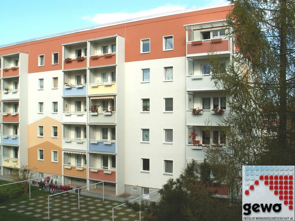 3-Raum-Wohnung mit Balkon und Aussicht ins Grüne in Freital