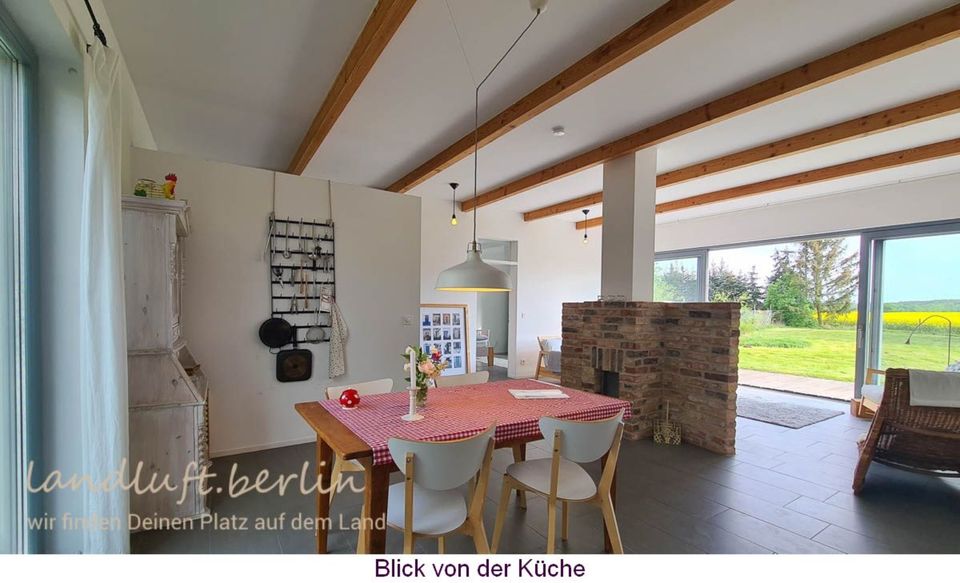 Modernes Ferienhaus in ländlicher Bilderbuchlandschaft in Friedrichswalde