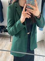 SHEIN Einreihiger Blazer mit Schlitzen dunkelgrün Sachsen-Anhalt - Wolfen Vorschau