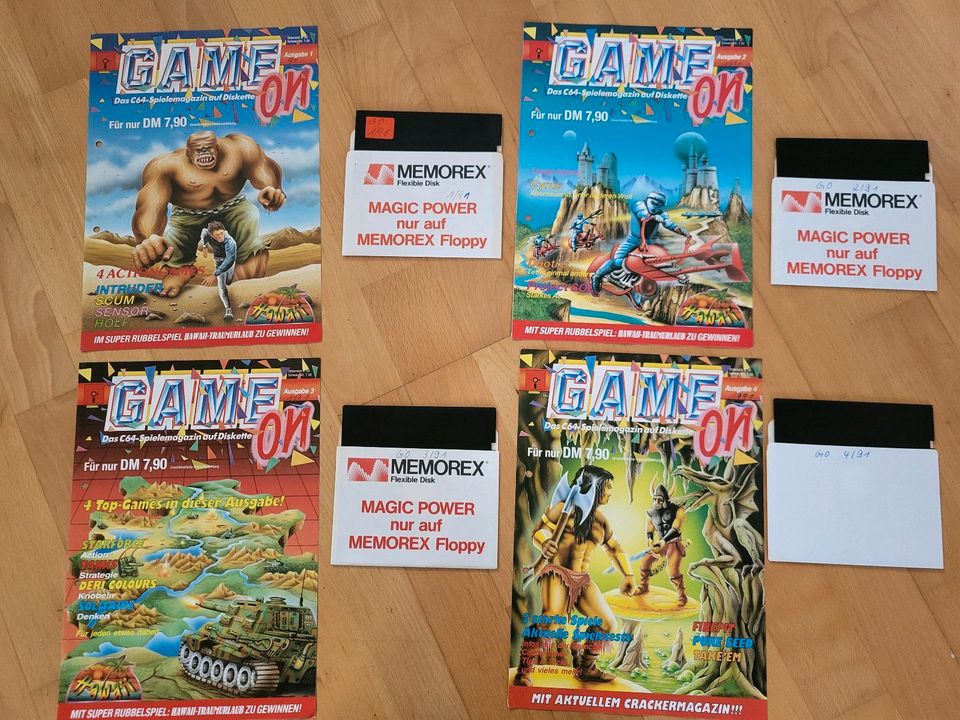 Game on,  C64 Spiele Magazin auf Diskette 1988 - 1992 in Jever