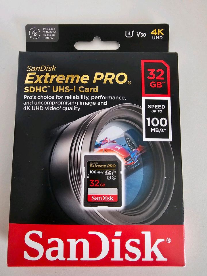 SANDISK Extreme PRO® UHS-I, SDHC Speicherkarte, 32 GB, 100 MB/s in Hannover