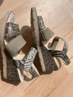 Gabor Sandalen Gr. 39 beige olivgrün Sachsen - Chemnitz Vorschau