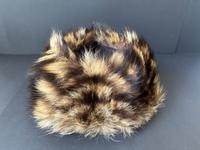 Vintage Pelzmütze, vermutl. Kaninchen aus 60ern, Wildkatzenmuster Hessen - Elz Vorschau