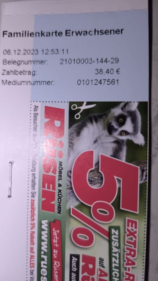 Eintrittskarten Zoo Duisburg 2 Erw./2 Ki. in Duisburg