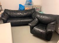 Schwarzes Kunstledersofa 3 Sitzer + 2 Sessel Rheinland-Pfalz - Kaiserslautern Vorschau