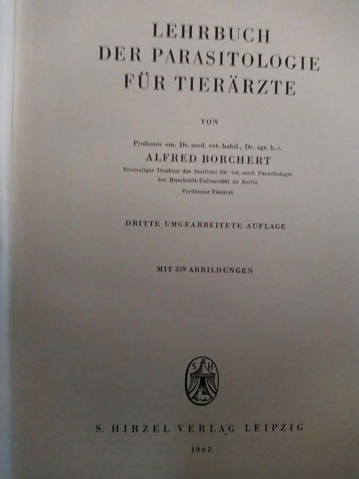 Lehrbuch der Parasitologie für Tierärzte Alfred Borchert in Wiesbaden