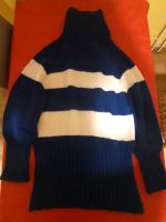 Selbstgestrickter Rollkragen Pullover blau weiß Berlin - Köpenick Vorschau