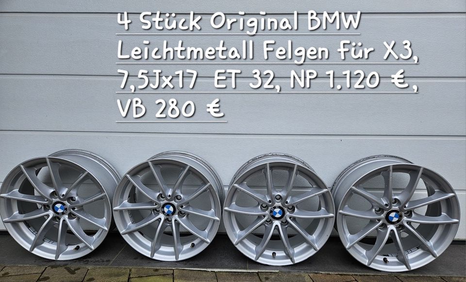 Leichtmetallfelgen für BMW X3 in Tübingen