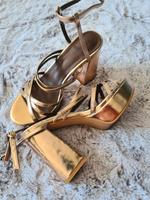 Metallic - Sandalen Sandaletten Platform gold Absätze 36 neu Bayern - Türkheim Vorschau