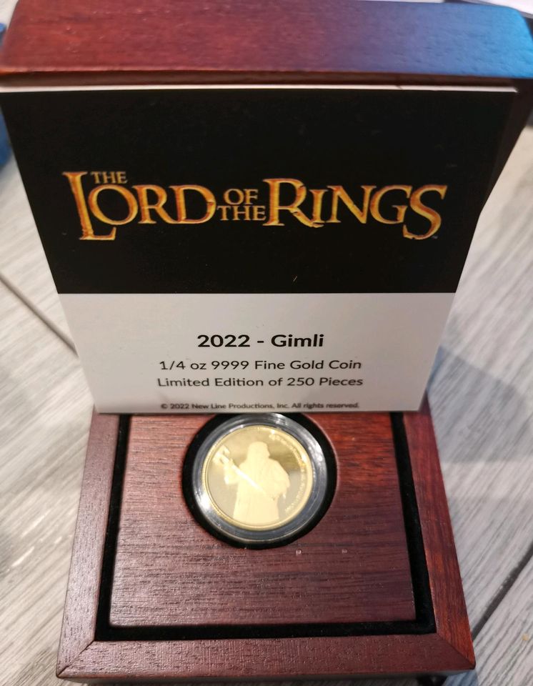 Herr der Ringe & Hobbit, 2 1/4 Oz Gold Münzen Sammlung no Silber in Reutlingen