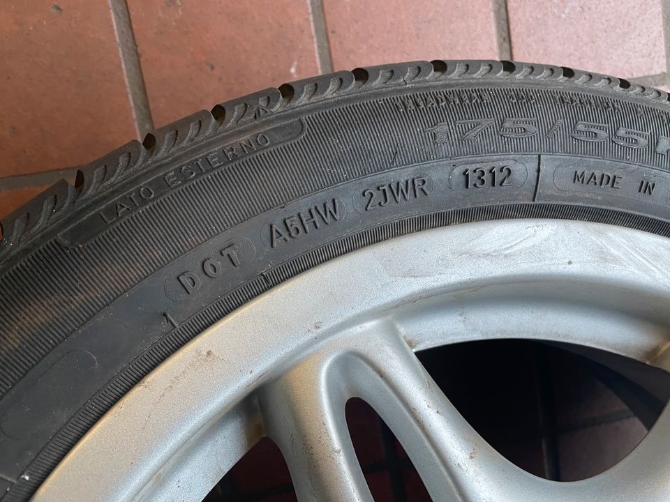 4x Smart Sommerreifen mit Felgen 175/55R15 in Weinheim