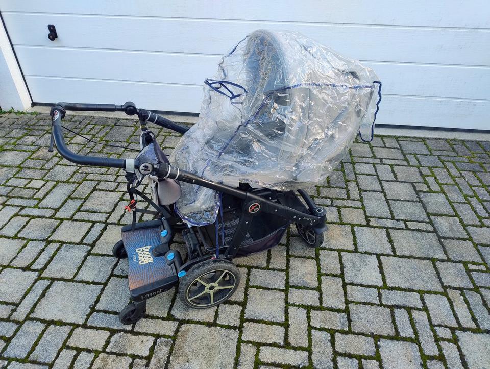 Kinderwagen Hartan Racer GTS sehr gut erhalten-viel Zubehör in Stein