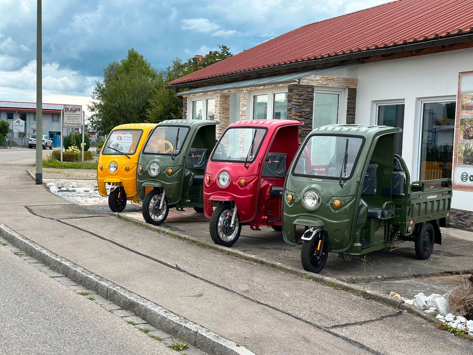 AMR Cargo 400 Mit Dach Piaggio Ape und Cargo Runner Ähnlich Elektrisches Lastendreirad Elektro Dreirad Mofa Kipper Pritsche TUK-TUK Cargo Transporter - www.ELEKTROCARGO.de - 422€ THG-Prämie in Hiltenfingen