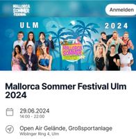 Suche Karten für das Malle Festival Ulm am 29.6.24 Bayern - Nersingen Vorschau