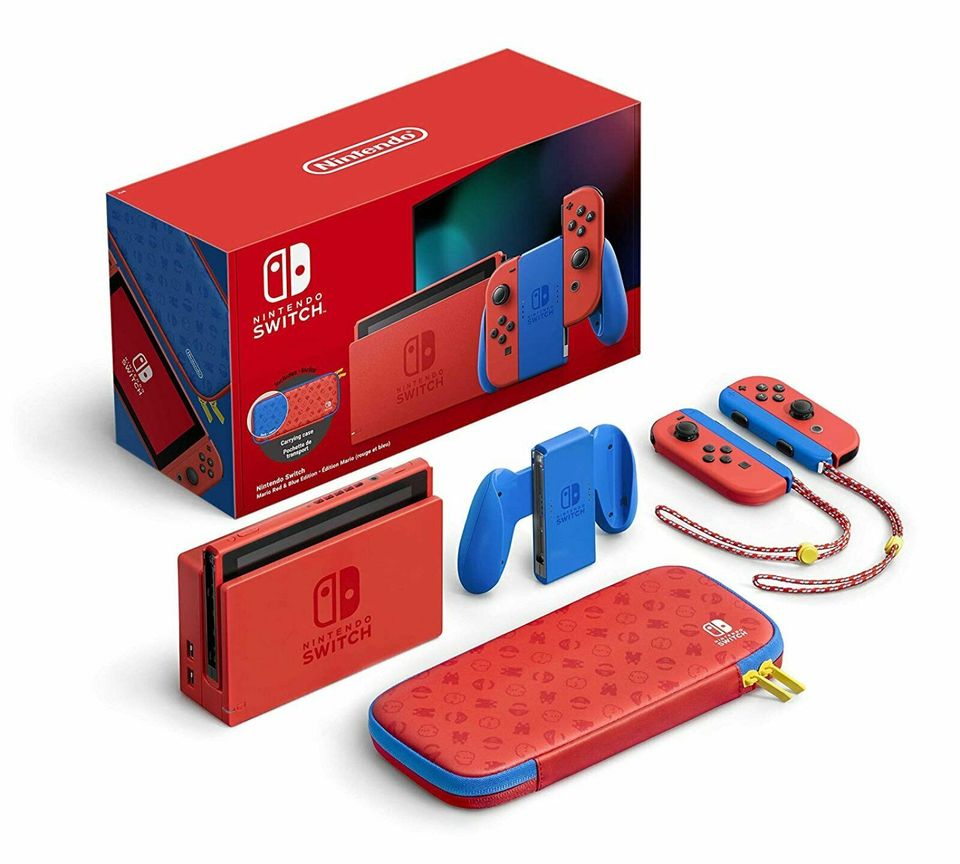 Nintendo Switch Konsole Mario Red & Blue Edition NEU & OVP in Warendorf