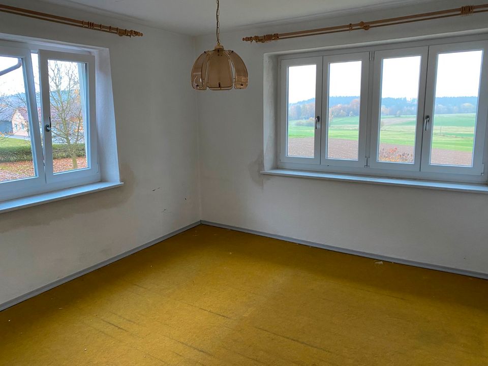 Rest- Hofstelle, die perfekte Ortsrandlage, Wohnhaus, Wirtschaftsgebäude und Stallungen mit traumhaftem Blick!     Weitere Landwirtschaftsflächen zu erwerben! in Tiefenbach Oberpf