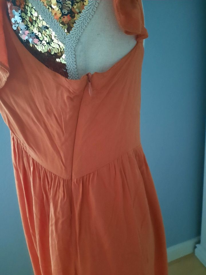 Tolles leichtes Sommerkleid maxi - orange - gr. 36 in Duisburg