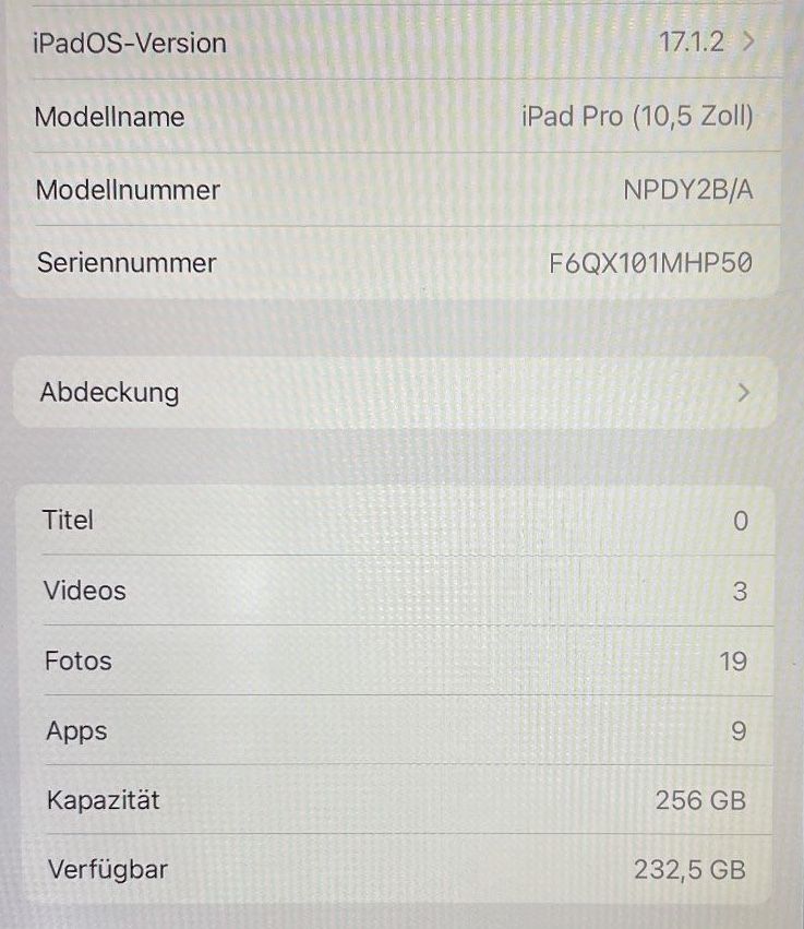 iPad Pro 10,5 Zoll (2017) 256 GB in Nürnberg (Mittelfr)
