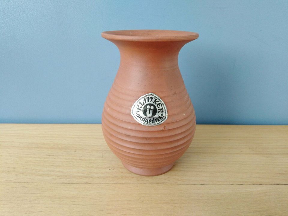 Vintage Vase Klein "KLINKER HANDGEDREHT" 116 / 10 Mid Century in Ispringen