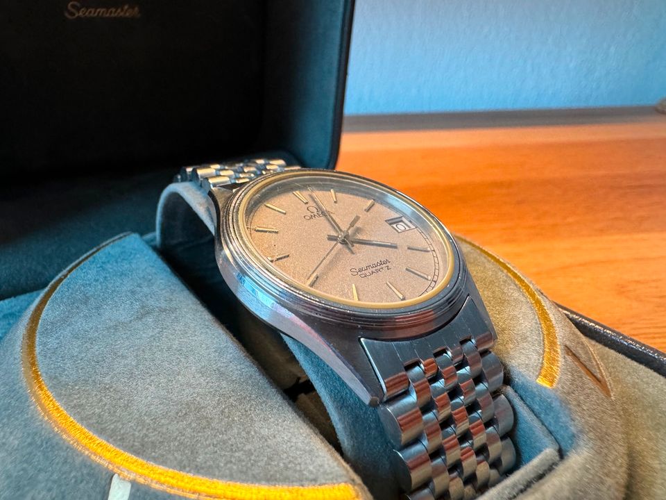 Omega Seamaster Quartz Date Vintage Uhr Cal. 1332 Full Set 1980s in Wadgassen