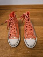 Ash Turnschuhe Leder Nieten apricot Glitzer Gr. 38 Nordrhein-Westfalen - Krefeld Vorschau