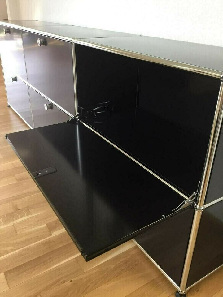 USM Haller Sideboard Graphitschwarz 228x74x37cm Refurbished in Frankfurt am Main