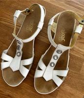Rieker Sandalen☀️weiß ☀️echtes Leder☀️Größe 41 Nordrhein-Westfalen - Jüchen Vorschau