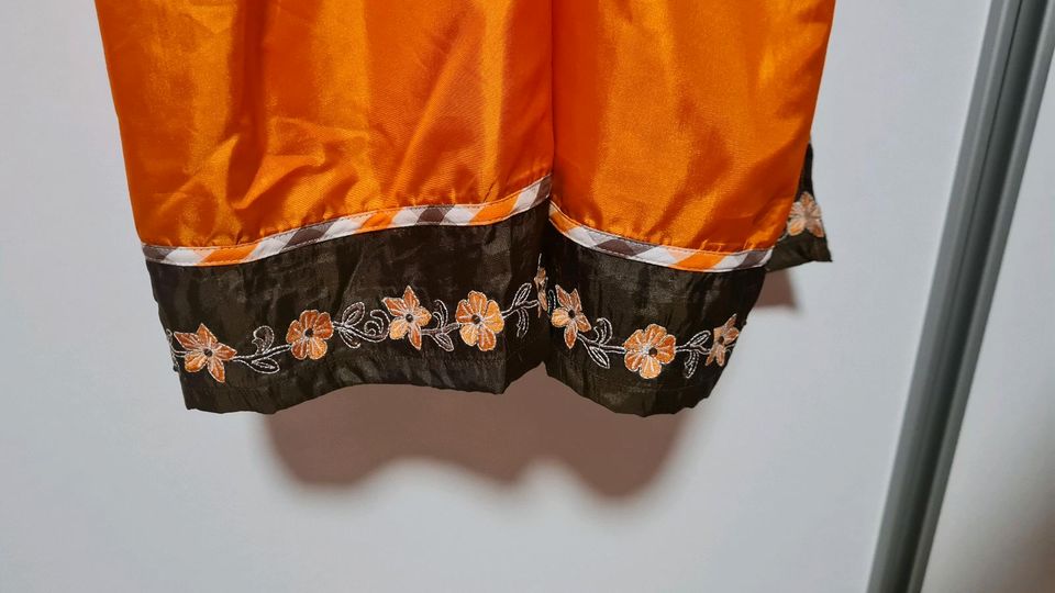 Damen Dirndl Set orange/braun mit Bluse Größe 44 in Ginsheim-Gustavsburg
