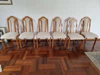 6 Esszimmer-Stühle gepolstert mit Kirschbaum-Gestell Nordrhein-Westfalen - Geilenkirchen Vorschau