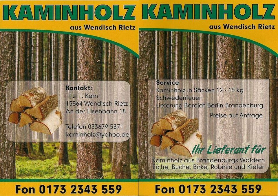 Kaminholz aus Brandenburgs Wäldern in Wendisch Rietz