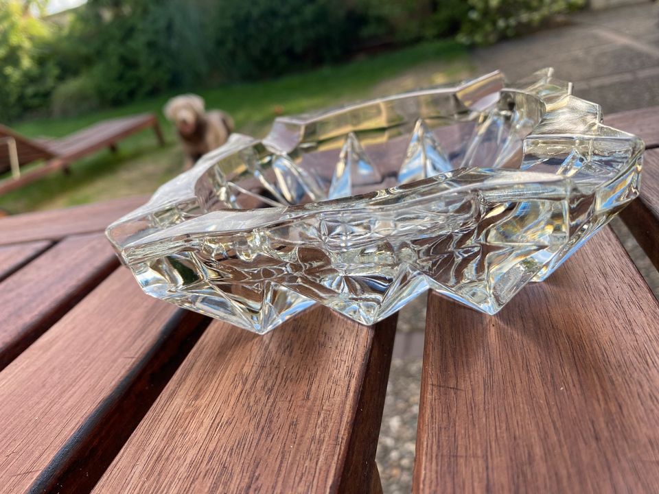 Vintage Aschenbecher Kristall Glas in Mutterstadt