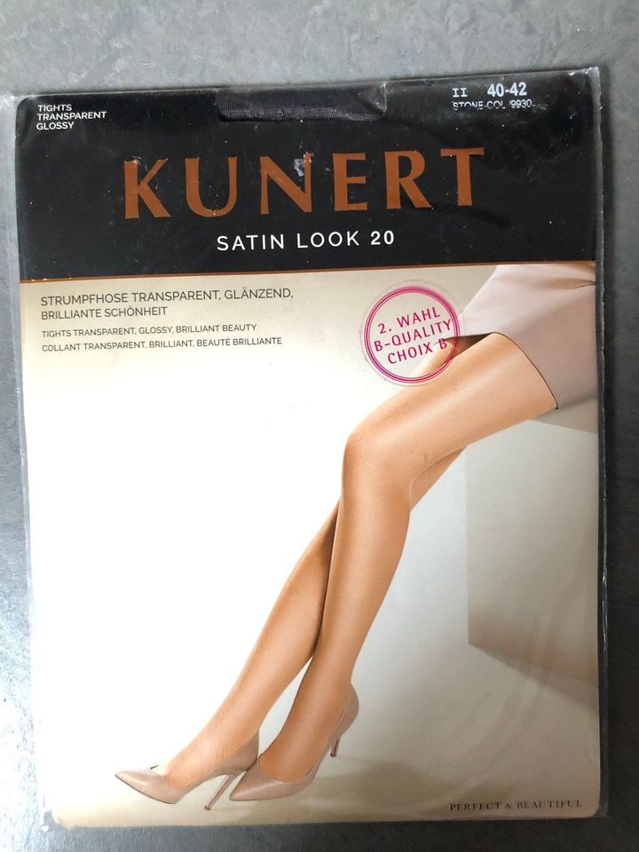 DREI KUNERT SATIN LOOK 20 Größe40/42 Farbe STONE-COL 16% ELASTAN in Dettingen unter Teck