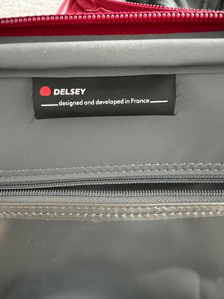 Delsey Koffer-Set Kabinentrolley mit Beautycase Stoff Rot in Remseck am Neckar