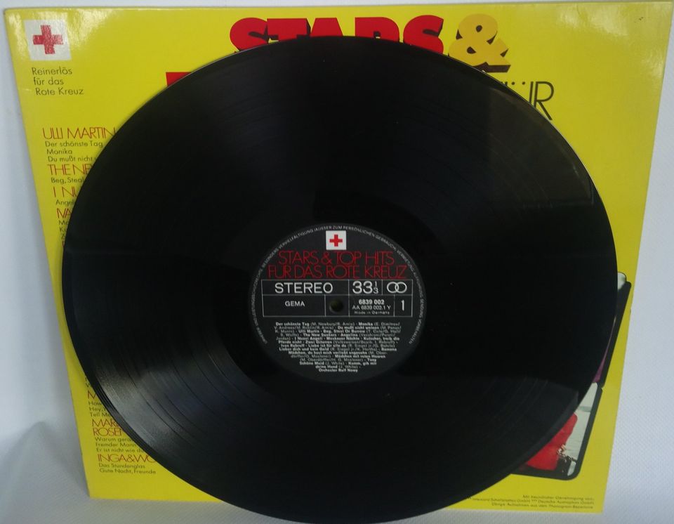 Stars & Top Hits für das Rote Kreuz - LP - Schallplatte - 1972 in Zeven