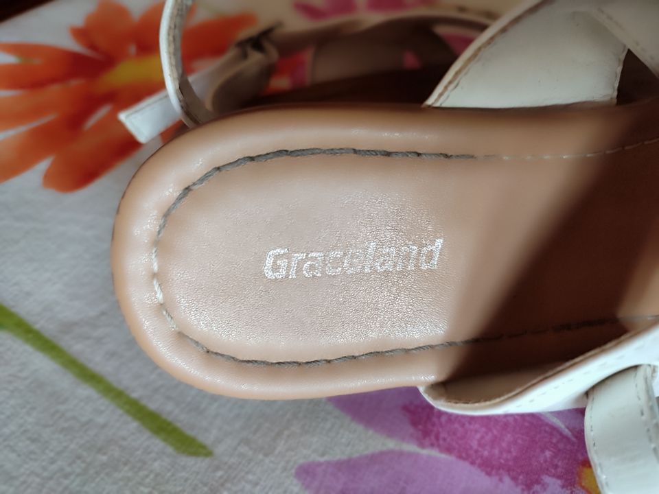 Sandalette Gr. 37 weiß festliche Mädchen Sandale von Graceland in Bad Salzungen