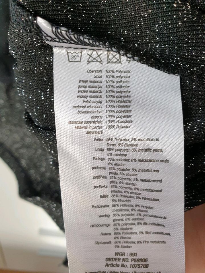 Feinstrick Shirt/dünner Pullover mit Glitzerfäden Gr. 48 in Langenfeld