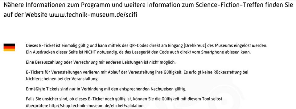 Ticket [E-Ticket] Science-Fiction-Treffen (Samstag, 28.09.2024) in Amberg