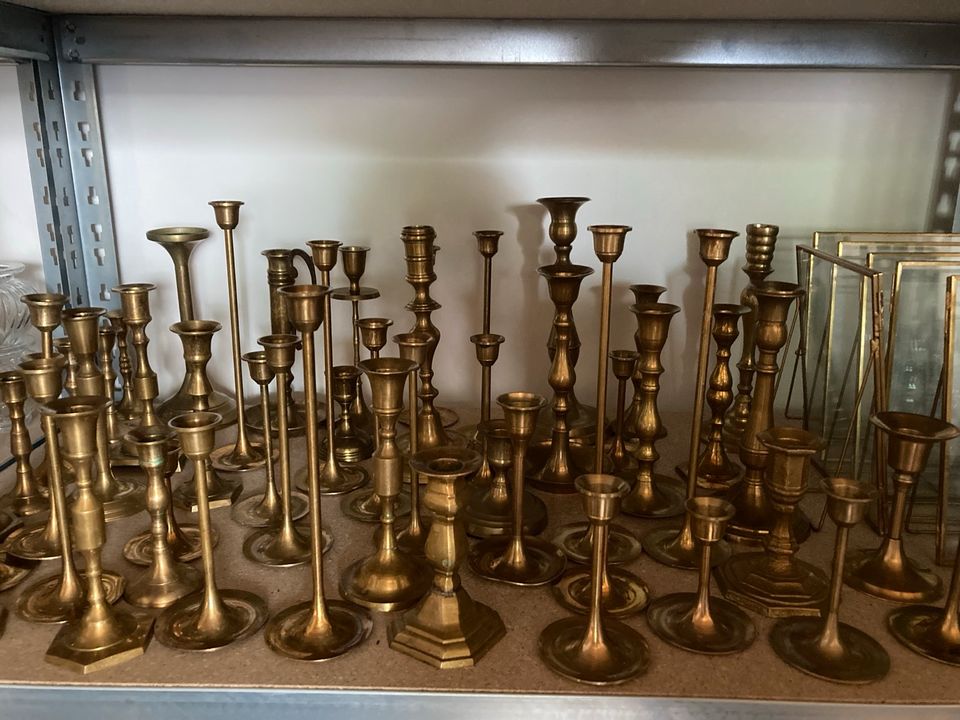 Antike Messing Gold Kerzenständer verschiedene Kerzenhalter in Bad Driburg