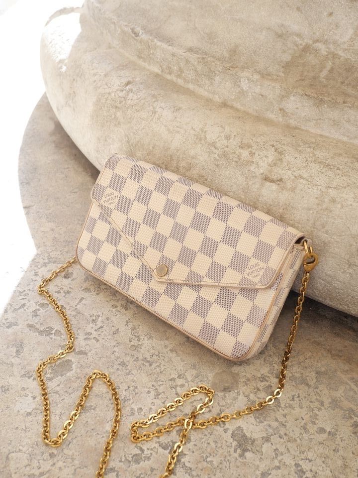 Louis Vuitton, Felicie Pochette Damier Azur Monogramm Tasche in München