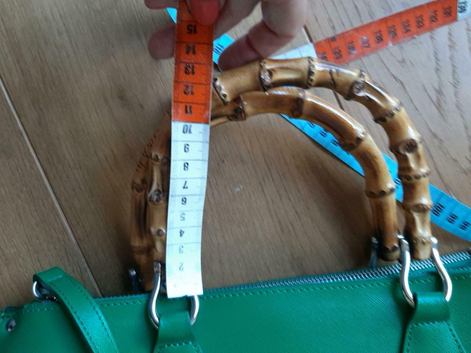 Le solim Tasche Saffiano Leder Gr n Bambus top in Baden